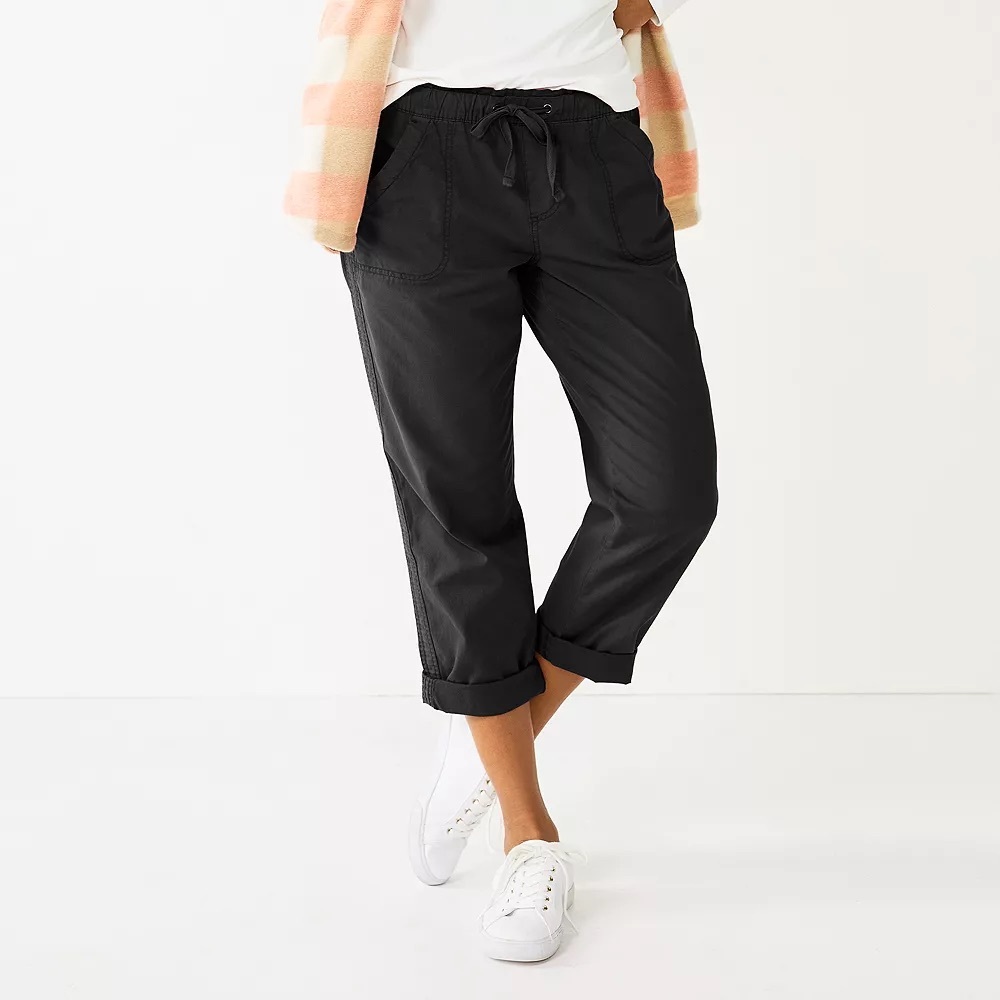 Sonoma Drawstring Paperbag Waist Capri